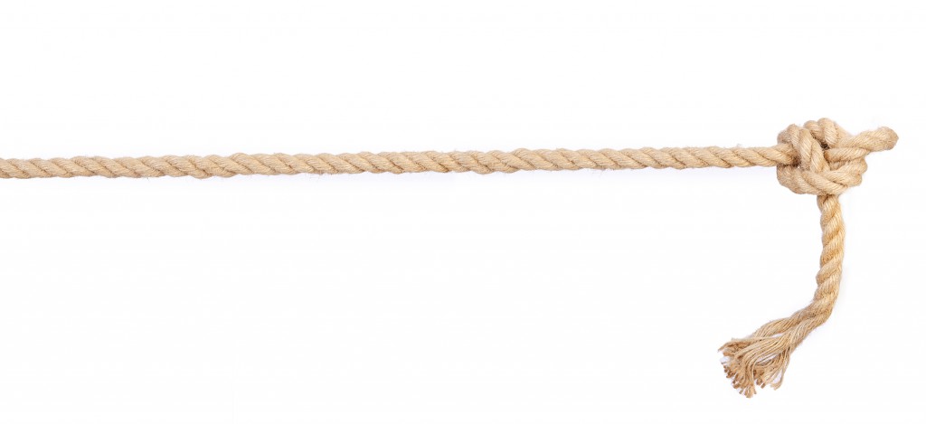 Rope knot isolated on white